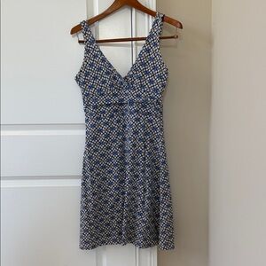 Patagonia Blue and White Geometric Dress size s
